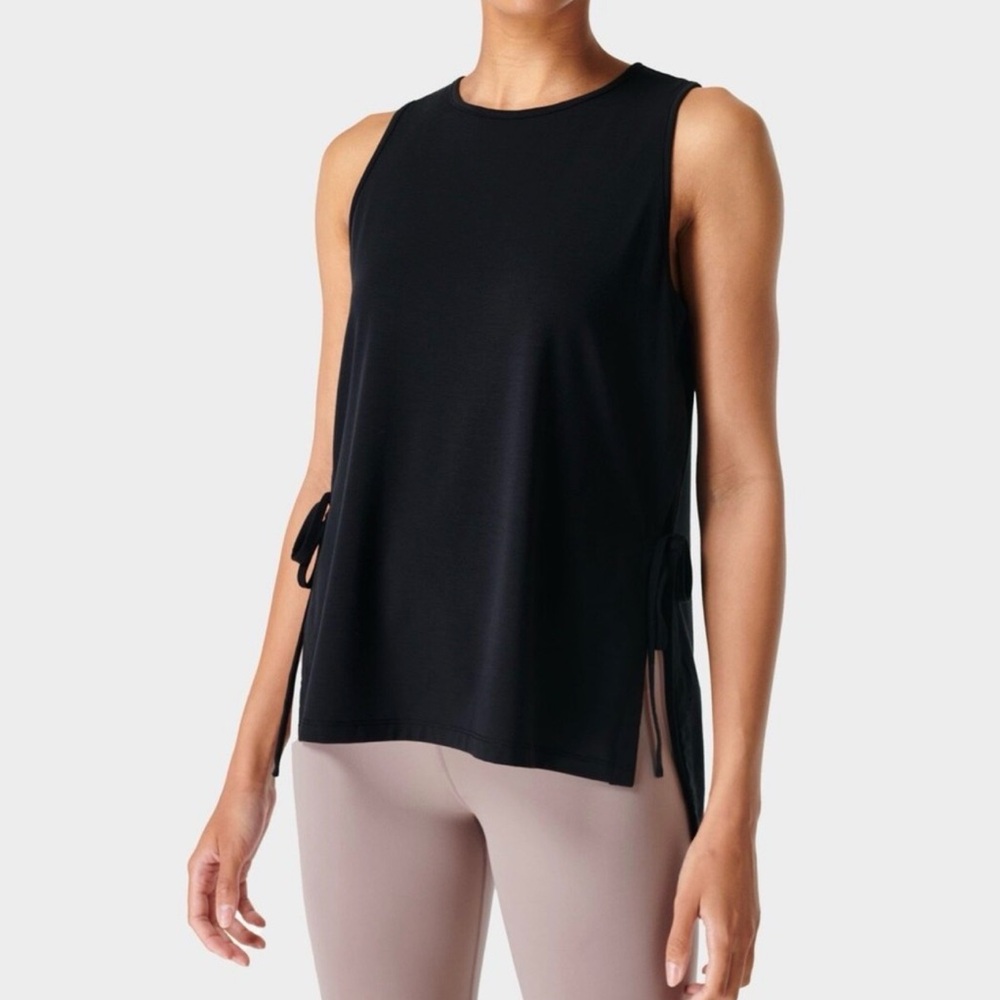 Sweaty Betty Tie Side Black Yoga Tank size small